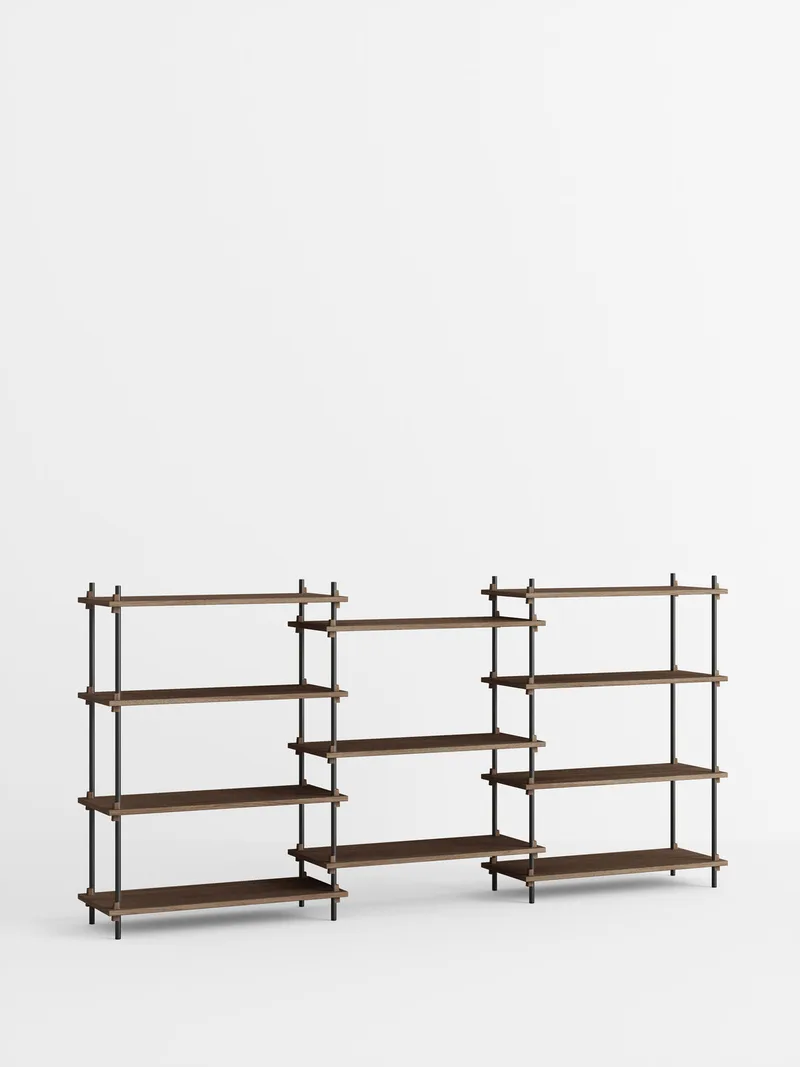 Shelving System – s.115.3.A von MOEBE in Smoked-Oak/Black – Produktfoto 4 von 4