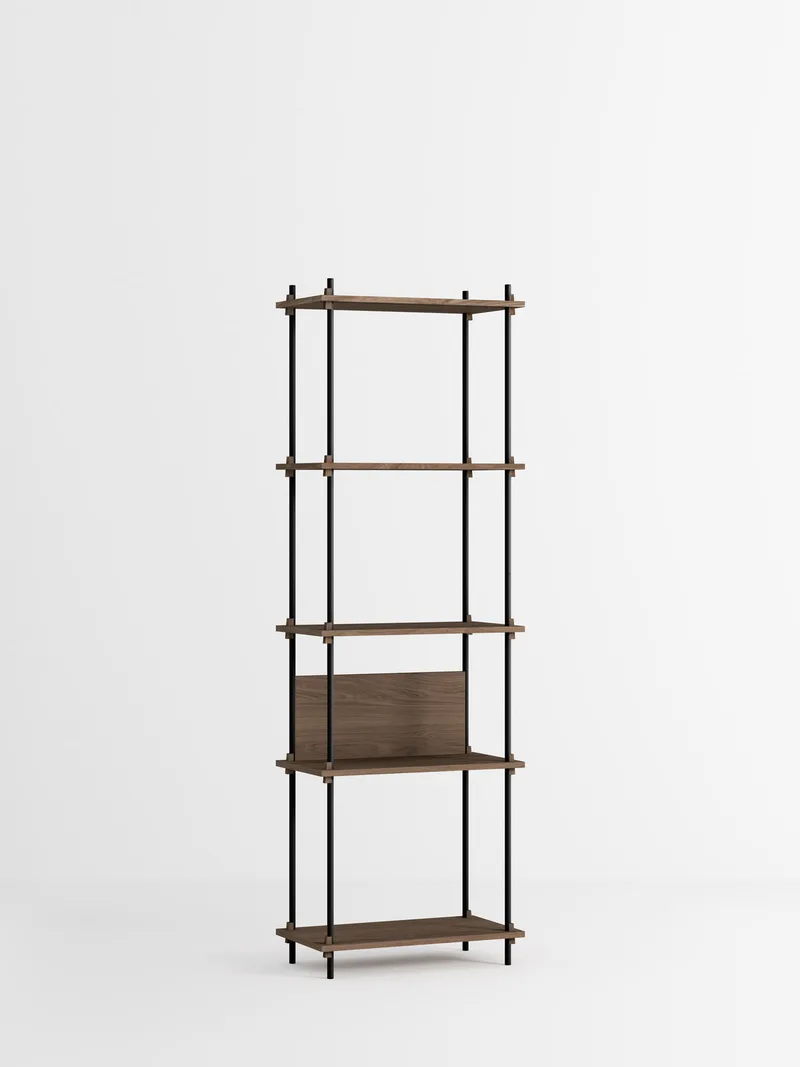 Shelving System – s.200.1.I by MOEBE in Smoked-Oak/Black – product photo 4 of 4