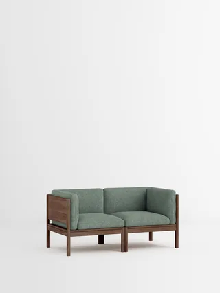 2 Seater Sofa with Sides by MOEBE in Moss, Moss 0003, Smoked Oak – product photo 35 of 35