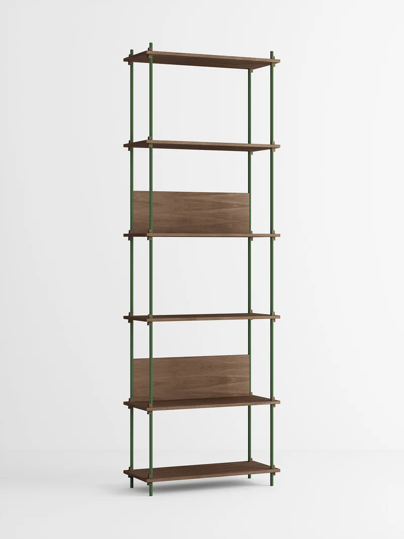Shelving System – s.255.1.A by MOEBE in Smoked-Oak/Pine-Green – product photo 6 of 6