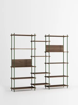Shelving System – s.200.3.E by MOEBE in Smoked-Oak/Pine-Green – product photo 4 of 4