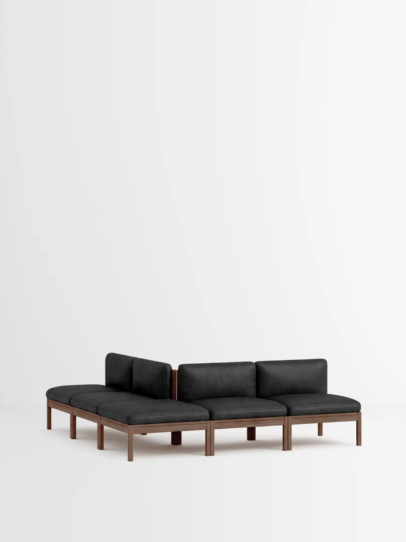 Mixed Combination C by MOEBE in Leather, Black Leather, Smoked Oak – product photo 35 of 35