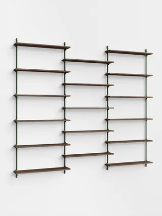 Wall Shelving – ws.200.3 van MOEBE in Smoked-Oak/Pine-Green – productfoto 4 van 4