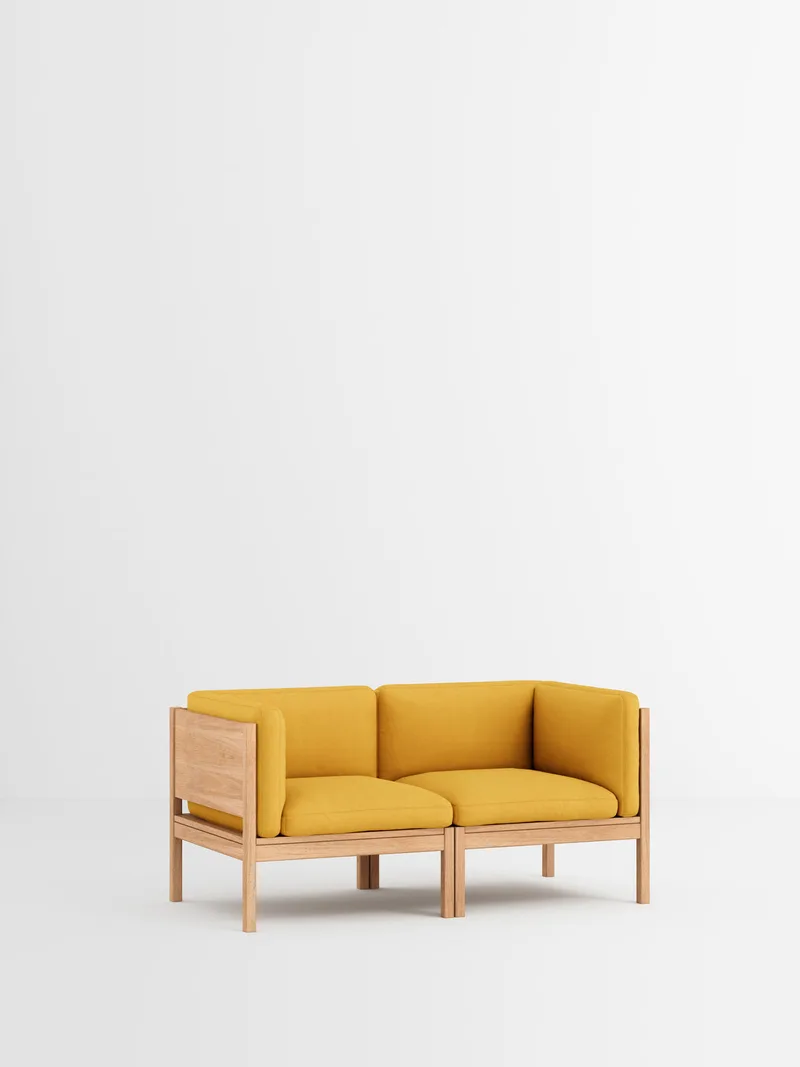 2 Seater Sofa with Sides by MOEBE in Autumn, Autumn 101, Oak – product photo 2 of 34