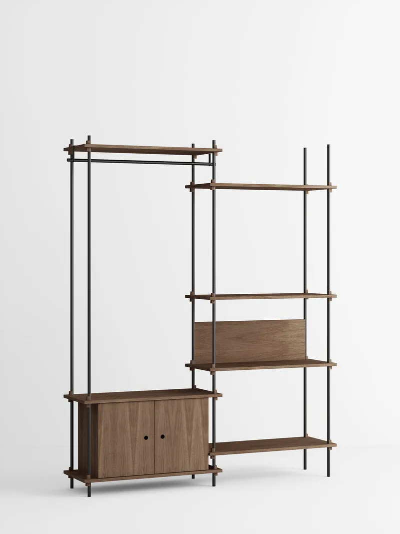 Shelving System – s.200.2.G by MOEBE in Smoked-Oak/Black – product photo 4 of 4