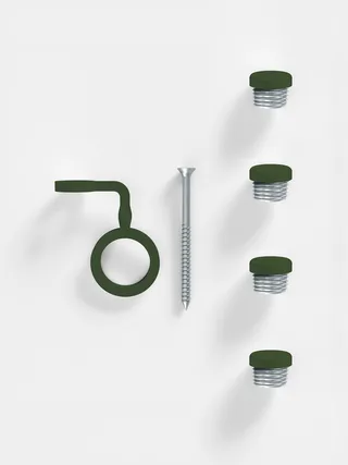 Part – End Caps and Safety Clip Set von MOEBE in Pine-Green – Produktfoto 2 von 2