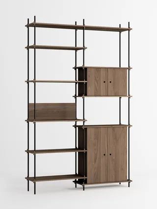Shelving System – s.255.2.I de MOEBE en Smoked-Oak/Black – photo du produit 4 sur 4