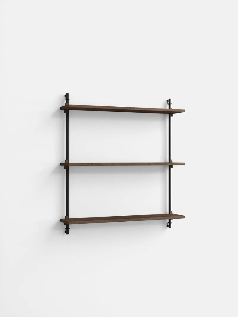 Wall Shelving – ws.85.1 van MOEBE in Smoked-Oak/Black – productfoto 4 van 4