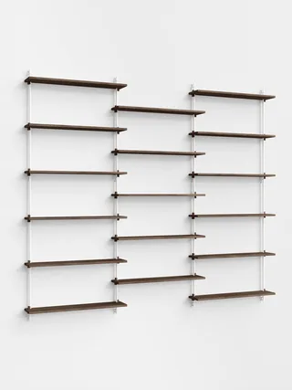 Wall Shelving – ws.200.3 by MOEBE in Smoked-Oak/White – product photo 4 of 4