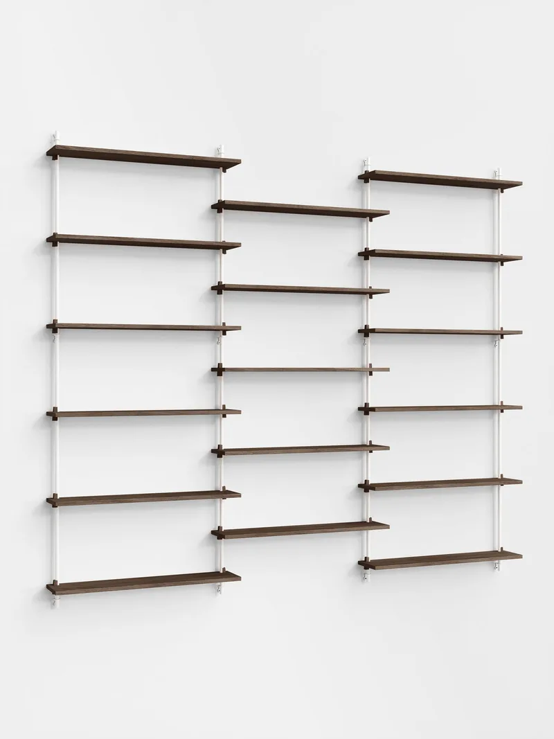 Wall Shelving – ws.200.3 by MOEBE in Smoked-Oak/White – product photo 4 of 4