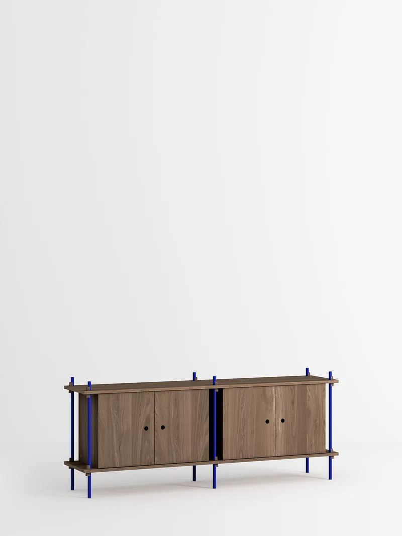 Shelving System – s.65.2.D von MOEBE in Smoked-Oak/Deep-Blue – Produktfoto 4 von 4