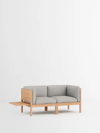 2 Seater Sofa with Sides + 1 Side Table by MOEBE in Autumn, Autumn 101, Oak – product photo 10 of 34