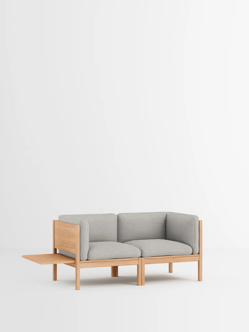 2 Seater Sofa with Sides + 1 Side Table by MOEBE in Autumn, Autumn 101, Oak – product photo 10 of 34