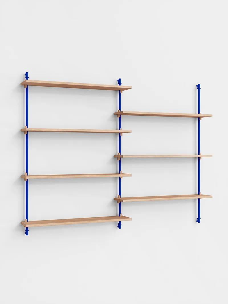 Wall Shelving – ws.115.2 van MOEBE in Oak/Deep-Blue – productfoto 5 van 5
