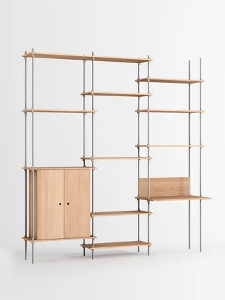Shelving System – s.255.3.E von MOEBE in Black – Produktfoto 1 von 4