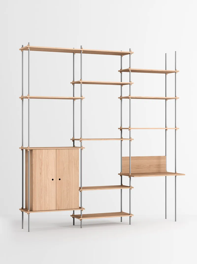 Shelving System – s.255.3.E von MOEBE in Black – Produktfoto 1 von 4