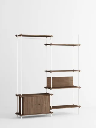 Shelving System – s.200.2.G van MOEBE in Smoked-Oak/White – productfoto 4 van 4