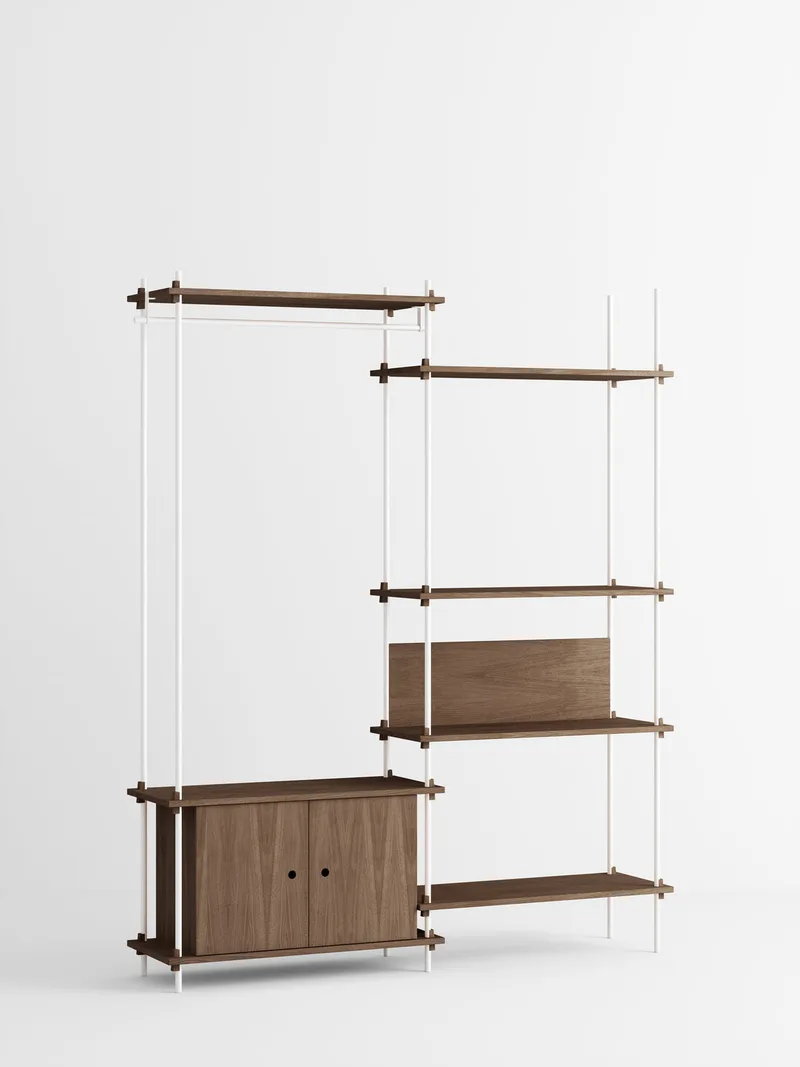 Shelving System – s.200.2.G van MOEBE in Smoked-Oak/White – productfoto 4 van 4
