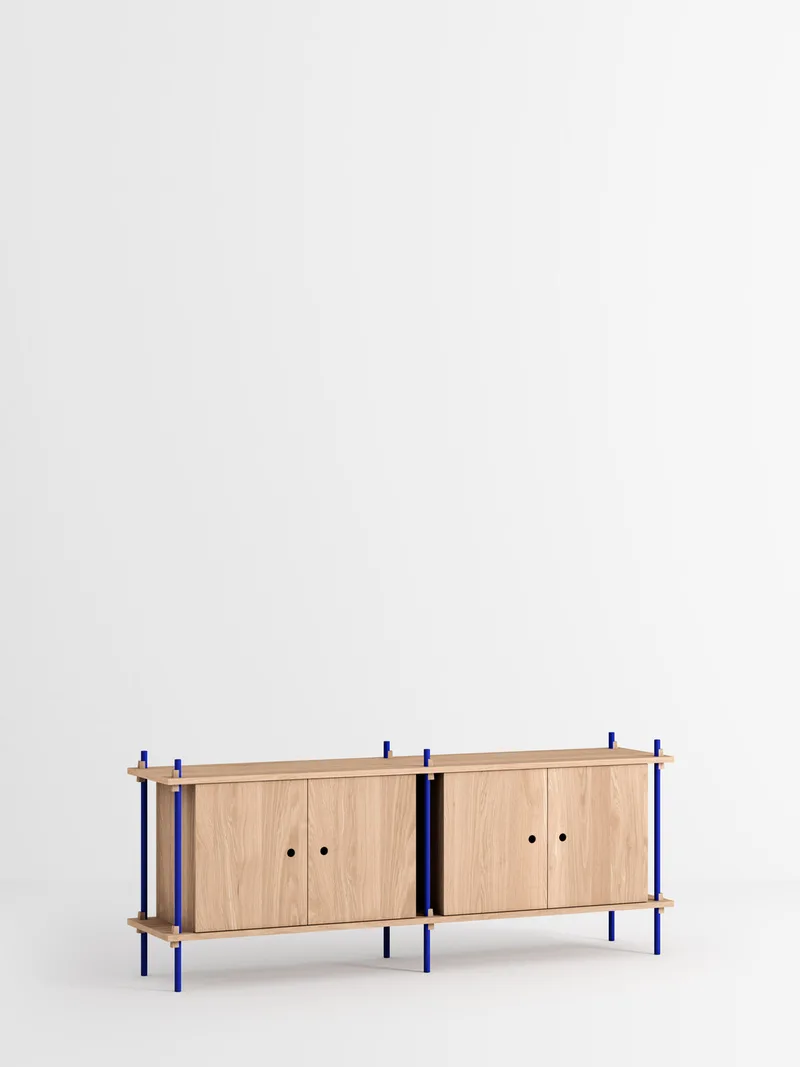 Shelving System – s.65.2.D by MOEBE in Oak/Deep-Blue – product photo 4 of 4