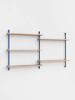 Wall Shelving – ws.85.2 de MOEBE en Oak/Deep-Blue – photo du produit 4 sur 4