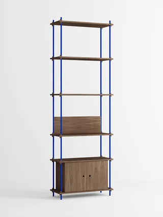 Shelving System – s.255.1.B de MOEBE en Smoked-Oak/Deep-Blue – photo du produit 4 sur 4