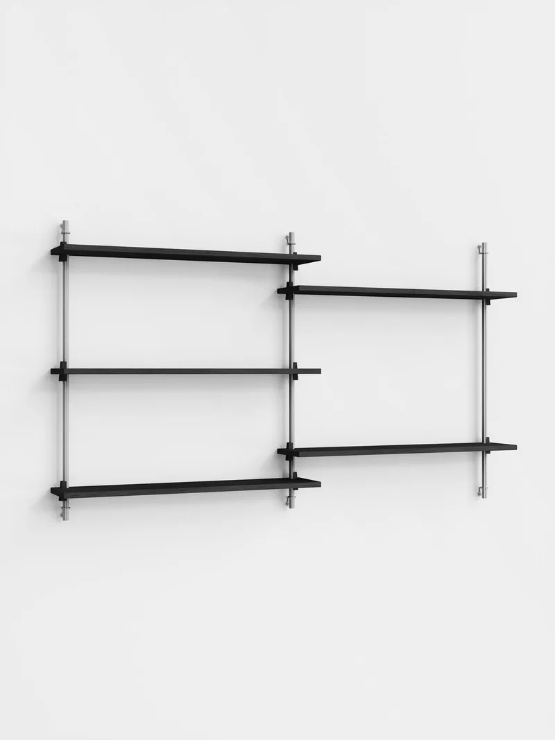 Wall Shelving – ws.85.2 by MOEBE in Black – product photo 2 of 4