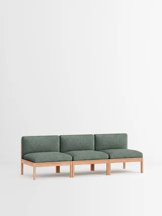 3 Seater Sofa by MOEBE in Moss, Moss 0003, Oak – product photo 35 of 35