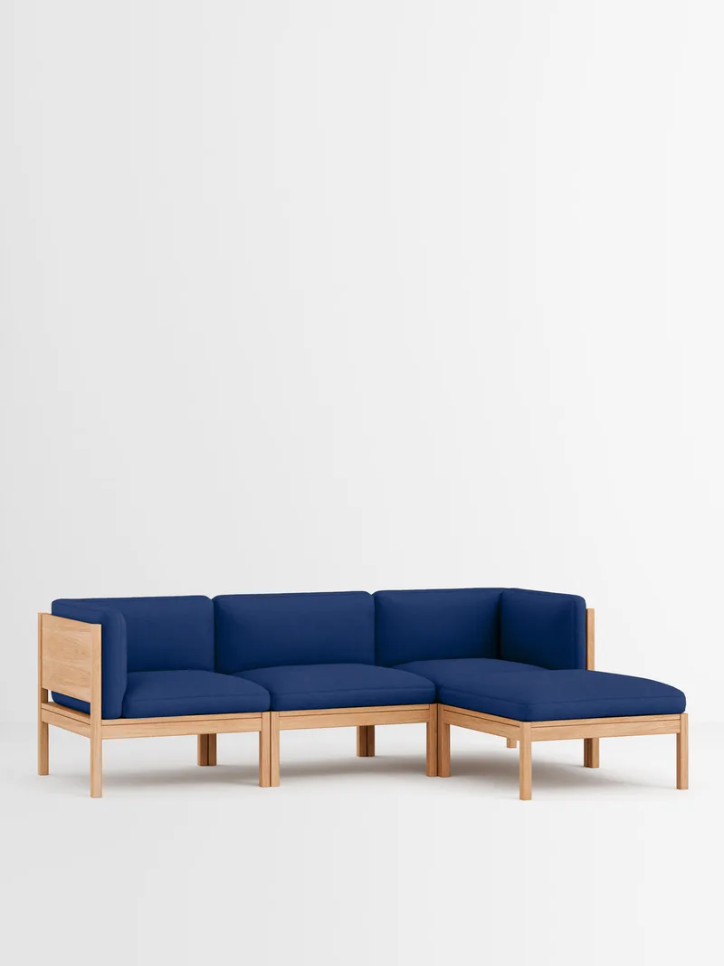 3 Seater Sofa with Sides + Chaise Longue von MOEBE in Autumn, Autumn 971, Oak – Produktfoto 15 von 34