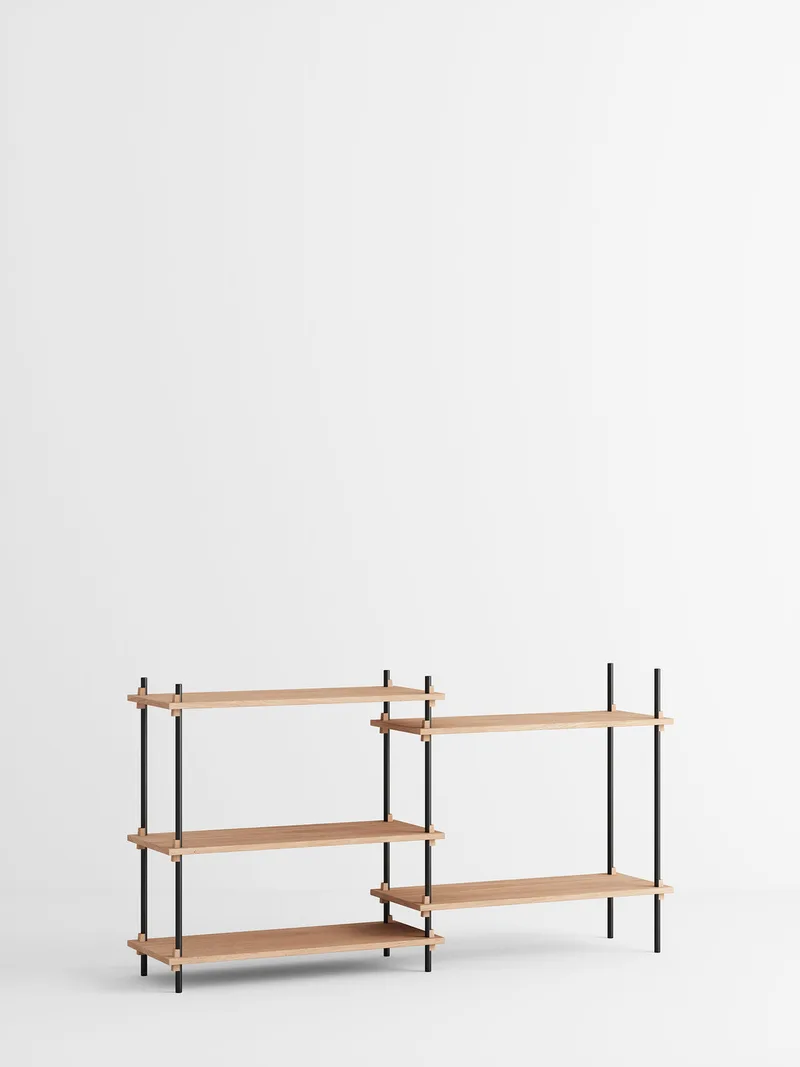 Shelving System – s.85.2.A by MOEBE in Oak/Black – product photo 4 of 4
