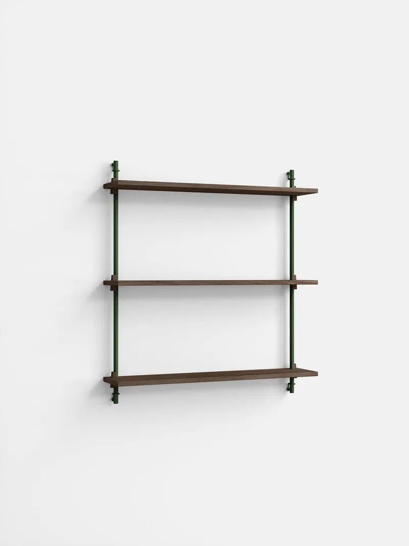 Wall Shelving – ws.85.1 de MOEBE en Smoked-Oak/Pine-Green – photo du produit 4 sur 4