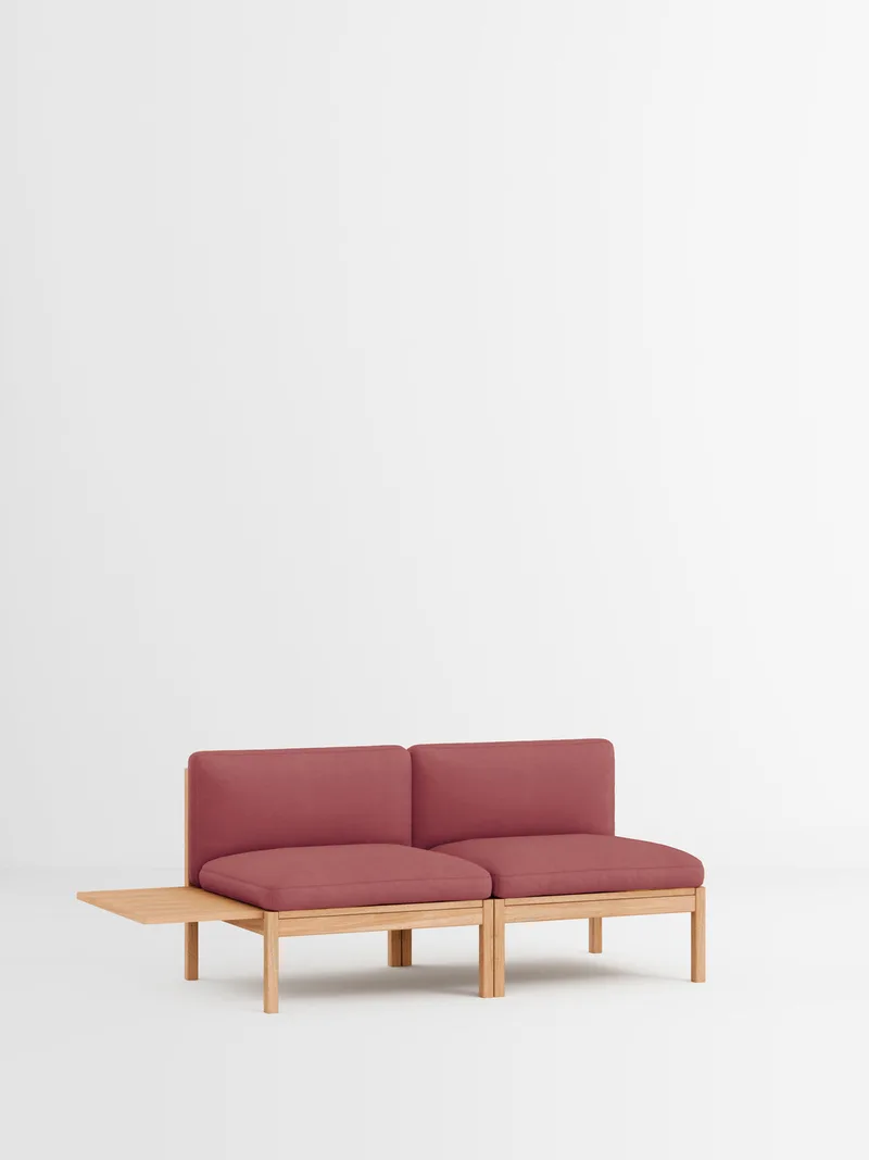 2 Seater Sofa with 1 Side Table von MOEBE in Autumn, Autumn 101, Oak – Produktfoto 19 von 34