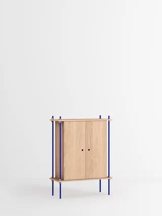 Shelving System – s.115.1.C by MOEBE in Oak/Deep-Blue – product photo 4 of 4