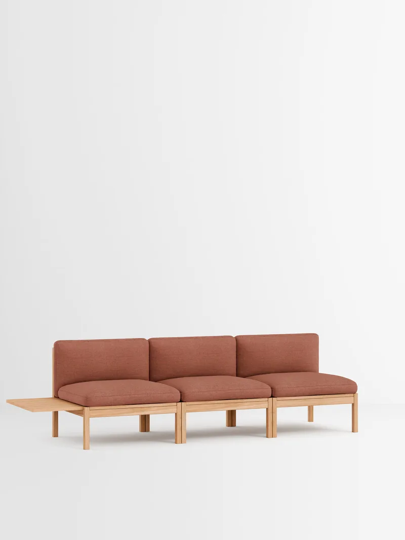 3 Seater Sofa with 1 Side Table by MOEBE in Autumn, Autumn 101, Oak – product photo 8 of 34