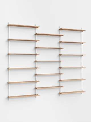 Wall Shelving – ws.200.3 by MOEBE in Oak/White – product photo 4 of 4