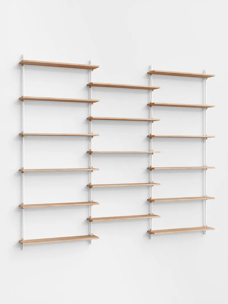Wall Shelving – ws.200.3 by MOEBE in Oak/White – product photo 4 of 4