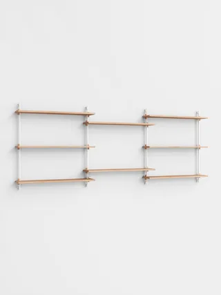 Wall Shelving – ws.85.3 de MOEBE en Oak/White – photo du produit 4 sur 4