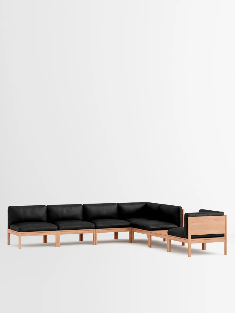 Mixed Combination D by MOEBE in Leather, Black Leather, Oak – product photo 35 of 35