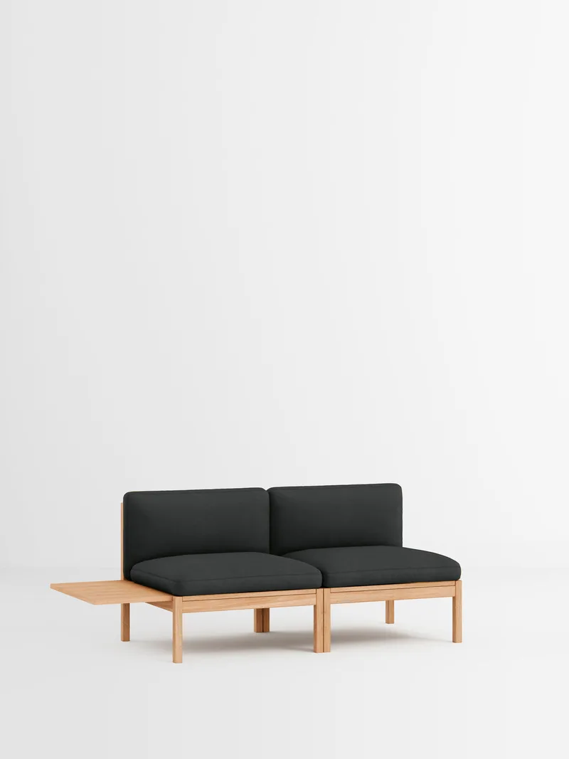 2 Seater Sofa with 1 Side Table von MOEBE in Autumn, Autumn 101, Oak – Produktfoto 13 von 34