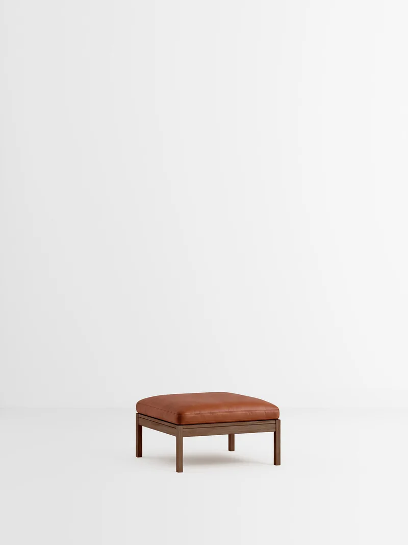 Ottoman van MOEBE in Leather, Cognac Leather, Smoked Oak – productfoto 35 van 35