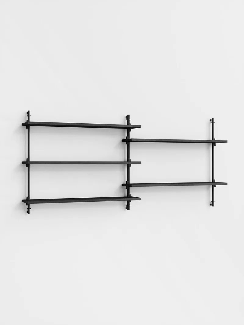 Wall Shelving – ws.65.2 van MOEBE in Black – productfoto 4 van 4