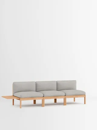 3 Seater Sofa with 1 Side Table by MOEBE in Autumn, Autumn 101, Oak – product photo 3 of 34