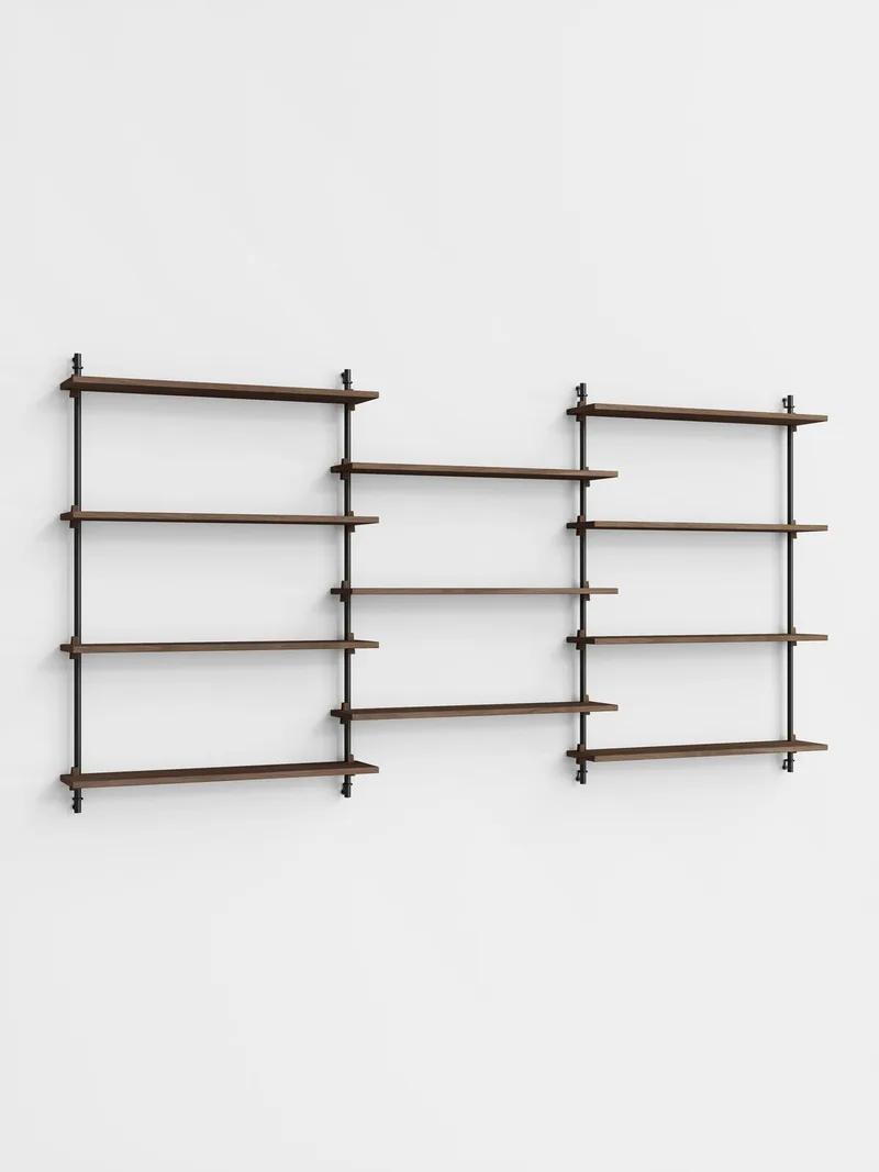 Wall Shelving – ws.115.3 van MOEBE in Smoked-Oak/Black – productfoto 4 van 4