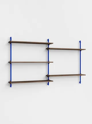 Wall Shelving – ws.85.2 de MOEBE en Smoked-Oak/Deep-Blue – photo du produit 4 sur 4
