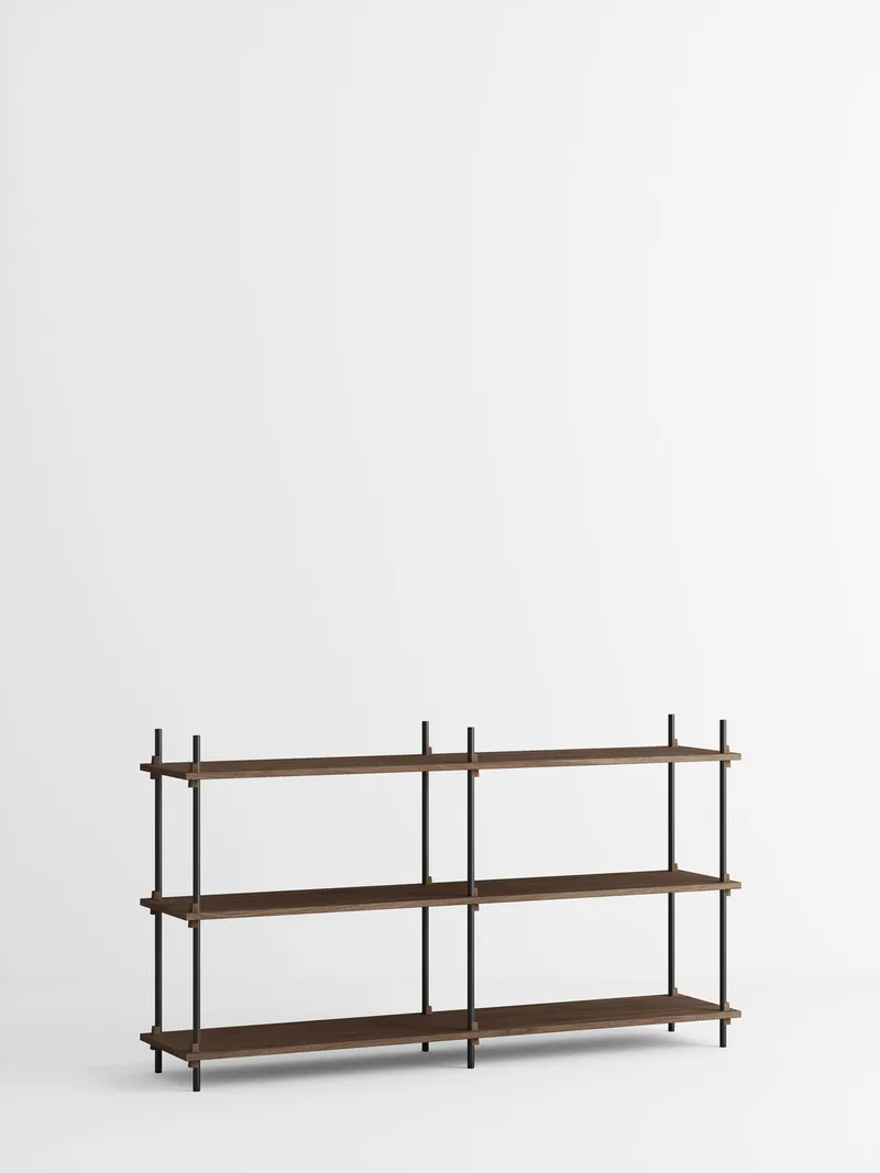 Shelving System – s.85.2.B van MOEBE in Smoked-Oak/Black – productfoto 4 van 4