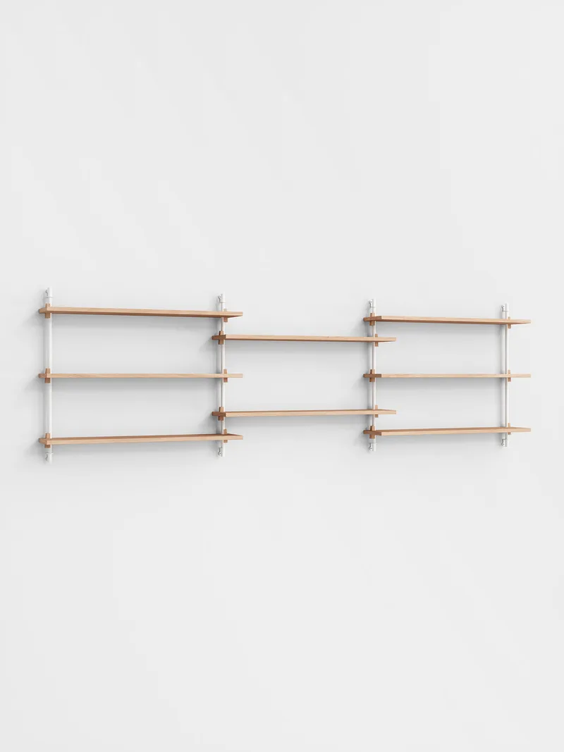 Wall Shelving – ws.65.3 by MOEBE in Oak/White – product photo 4 of 4
