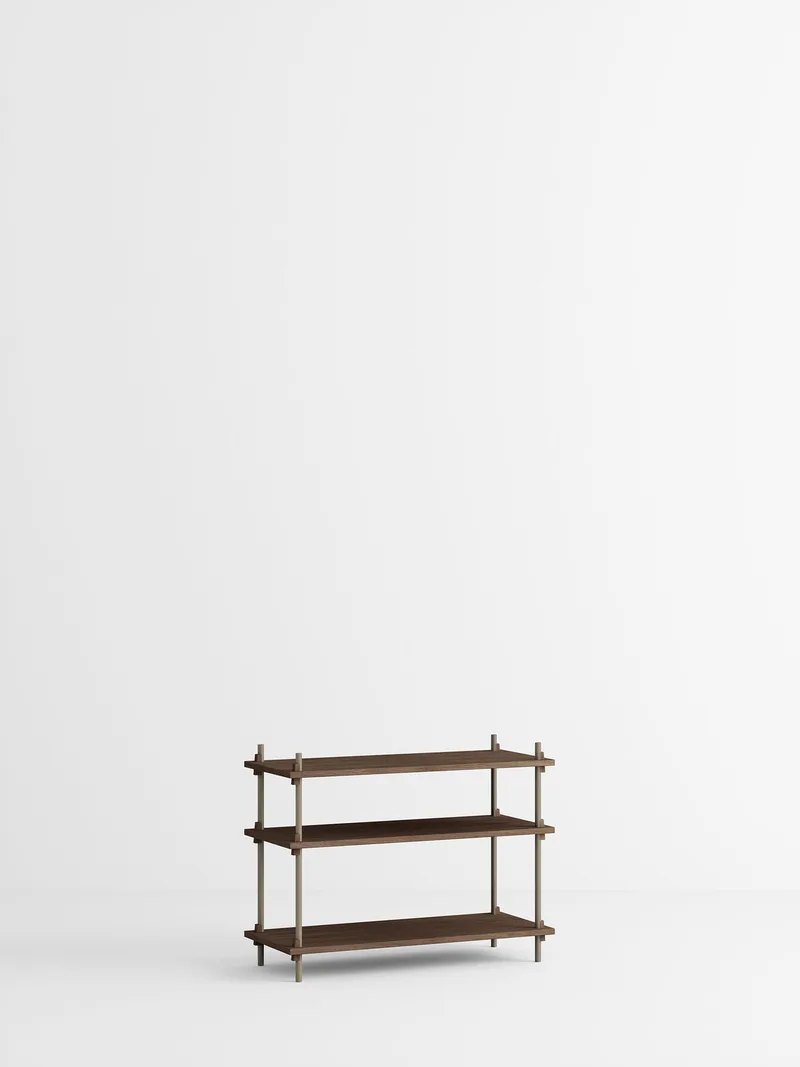 Shelving System – s.65.1.A van MOEBE in Smoked-Oak/Warm-Grey – productfoto 5 van 5