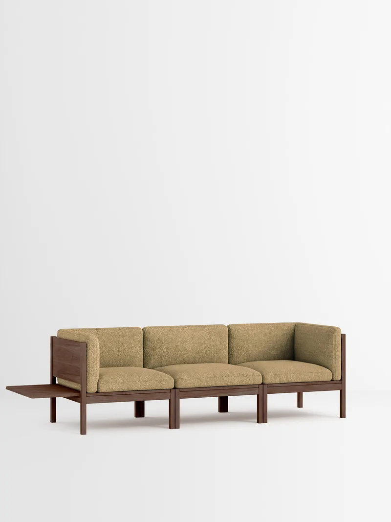 3 Seater Sofa with Sides + 1 Side Table by MOEBE in Moss, Moss 0021, Smoked Oak – product photo 35 of 35