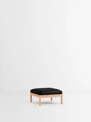 Ottoman de MOEBE en Leather, Black Leather, Oak – photo du produit 35 sur 35