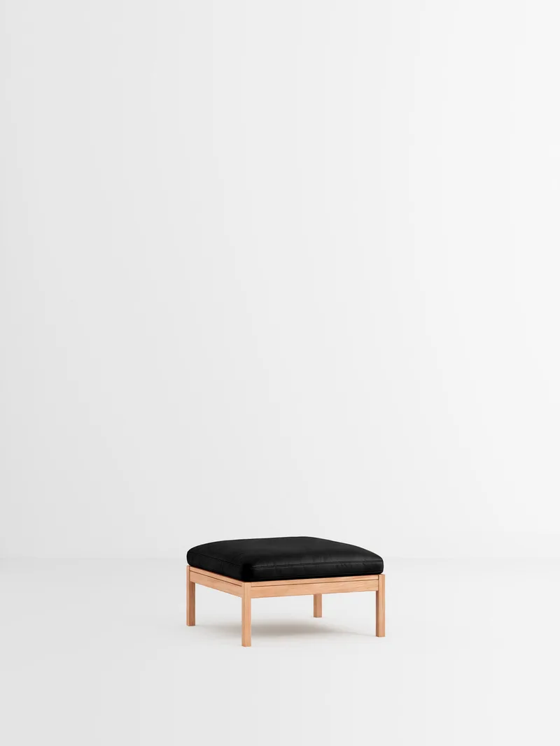 Ottoman de MOEBE en Leather, Black Leather, Oak – photo du produit 35 sur 35