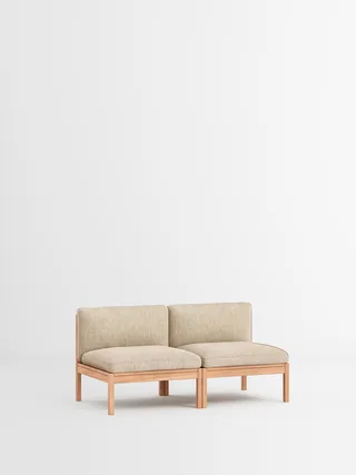 2 Seater Sofa by MOEBE in Moss, Moss 0019, Oak – product photo 35 of 35